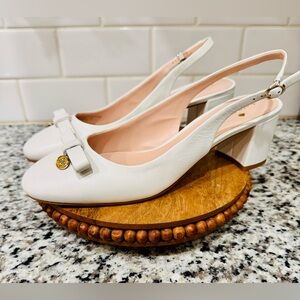 NWOB Kate Spade Bone Slingback Heels with Bow